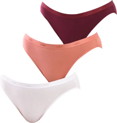 Imagen del producto de Paquete de 3 tangas Les Pockets D4H00 para mujer, confeccionadas en tejido elástico