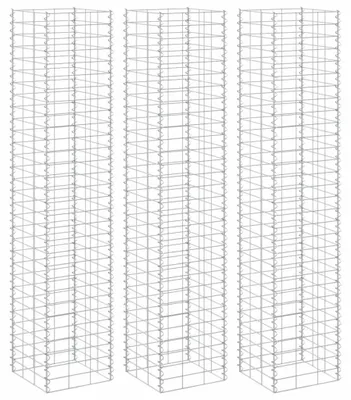 Obrázok produktu pre vidaXL Gabionové vyvýšené postele 3 ks 30x30x150 cm železo