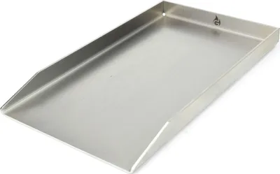 Produktbild von Edelstahl Grillplatte | Plancha 44,3x26cm - passend für Weber Spirit | 4mm Massiv