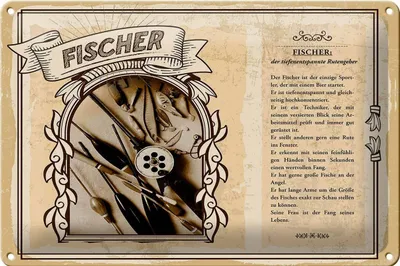Produktbild von Blechschild Berufe 30x20cm Fischer Rutengeber wertvollen Fang