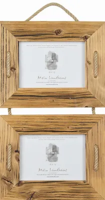 Immagine prodotto di Cornice Duo 13x18 cm naturale scuro marrone scuro doppia in legno riciclato