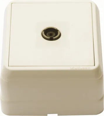 Produktbild von Mutlusan Bron TV Kabel Enddose Stichdose Antennestecker Aufputz Weiss