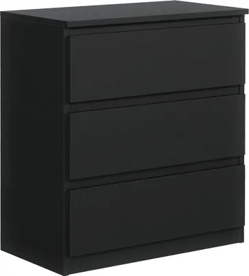 Produktbild von Mobelsta Kommode, Schrank mit Schubladen, Modernes Sideboard, Schubladenschrank, Kommodenschrank, Schwarz 70x39x78,5 cm