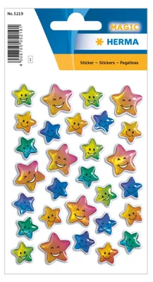 Immagine prodotto di HERMA etichette decorative MAGIC stelle colorate 5219 8.4x12cm autoadesive