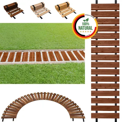 Obrázok produktu pre Floranica drevený záhradný chodník 30 × 1 m, hnedé drevo, rolovací protišmykový chodník na terasu a do záhrady