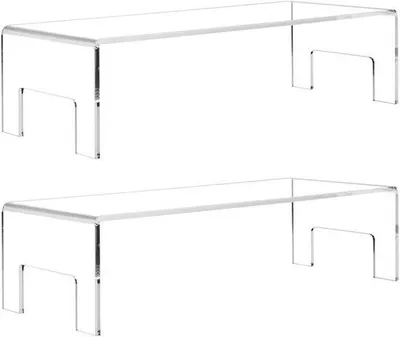 Immagine prodotto di Set di 2 lastre espositive in acrilico trasparente, decorative e rigide, ideali come supporti espositivi per figure, cosmetici, dolci e altri prodotti