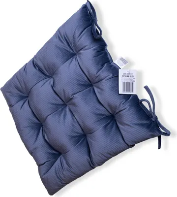 Produktbild von Sitzkissen 40x40x7 cm Grau Samtoptik 9-Punkt-Steppung 1 Stück