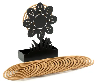 Mückenspiralhalter aus Metall mit 10 Citronella-Spiralen