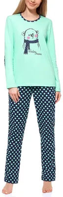 Produktbild von Merry Style Damen Schlafanzug MS10-169 (Minze Dunkelblau, S)