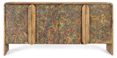 Image de Buffet Mosaic en bois de manguier, 76 cm de haut x 161 cm de long x 40 cm de large, Giner y Colomer