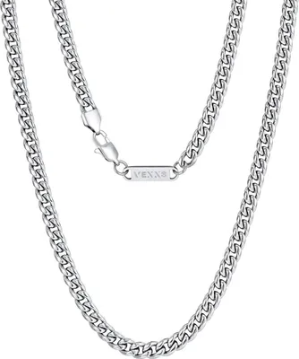 Produktbild von VEXXS 18K Gold Cuban Halskette Panzerkette 3/4/6mm Herren Hip Hop