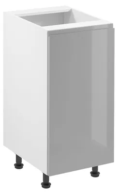 Immagine prodotto di Mobile basso ARBOR con anta singola - larghezza 40 cm, grigio lucido/bianco, versione destra