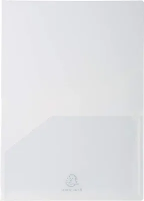 Image de Pochettes de présentation Exacompta en polypropylène 200 µ, cristal, lot de 10, formats DIN A3 et A4