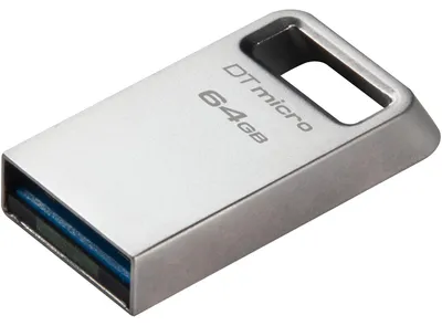 Produktbild von Kingston USB-Stick DataTraveler Micro - USB 3.2 Gen 1 (3.1 Gen 1) - 64 GB - Silber