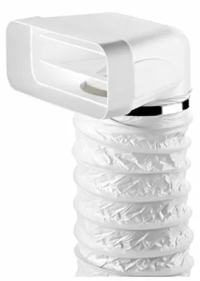 Produktbild von Naber F-URX 150 Umlenkstück 90° mit Flexschlauch, weiß, 1000 mm - Lüftungstechnik