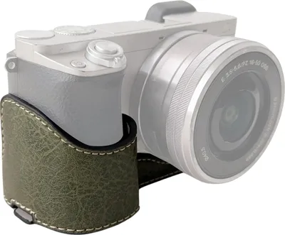 Zdjęcie produktu dla Przenośny futerał na aparat w stylu retro, futerał z otworem u dołu, zamiennik dla A6400/A6300/A6100/A6000