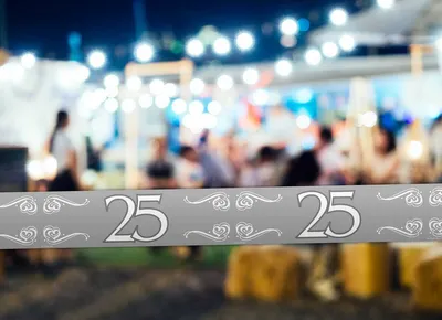Produktbild von Absperrband zur Silberhochzeit 15m