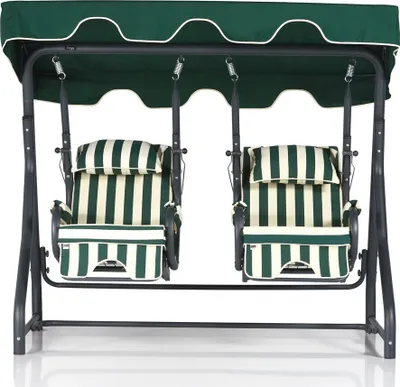 Produktbild von Skye Decor, Assento- Daisy Yeşil Krem 2 Kişilik SalıncakCLR, Weiß, Schaukelstühle, 70x50x200 cm, Rahmen: 100% Metall