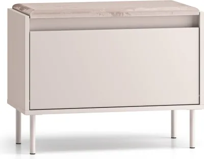 Produktbild von Selsey DIOCE – Schuhbank mit Klappe, Kaschmirgrau, 69 cm
