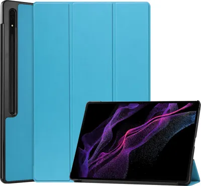 Produktbild von Schutzhülle für Samsung Tab S8 Ultra SM-X900 SM-906 14.6 Zoll Slim Case Etui mit Standfunktion und Auto Sleep/Wake Funktion Hellblau