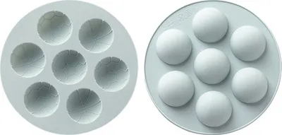 Obrázek produktu pro 2 kusy 7 míčů Silikonové formy na zdobení dortů, fotbalové basketbalové silikonové formy, dortové fondánové formy pro kutily Čokoláda, dort, pudink, zmrzlina nebo klíčenka
