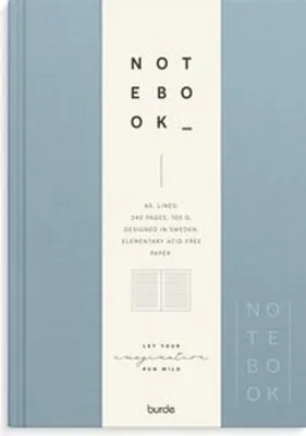 Produktbild von Burde Notizbuch Textil hellblau liniert A5