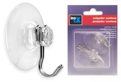 Image de Crochet Ventousex2 Diam 45mm Chrome - Inofix