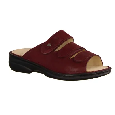 Produktbild von Finn Comfort Kos, Damenschuhe, bequeme Pantolette, Bordo/Redwine, Leder, NEU - Damenschuhe Pantolette / Zehentrenner, Rot, leder (luna/patagonia)