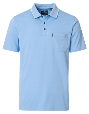 Produktbild von CasaModa XXL Poloshirt easy care hellblau melange