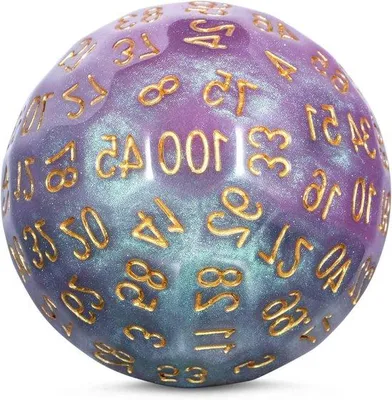 Image de Doubles dés - Couleurs assorties - 50 mm de diamètre - Bleu et rose - Kit de jeu de rôle