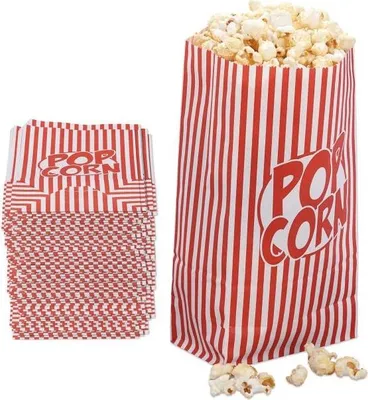 Produktbild von Popcorntüten im Retro-Stil für Filmabende und Kinopartys, 144 Beutel