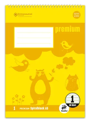 Produktbild von Staufen® 734042101 Spiralblock PREMIUM LIN 1 - A5, 40 Blatt, liniert