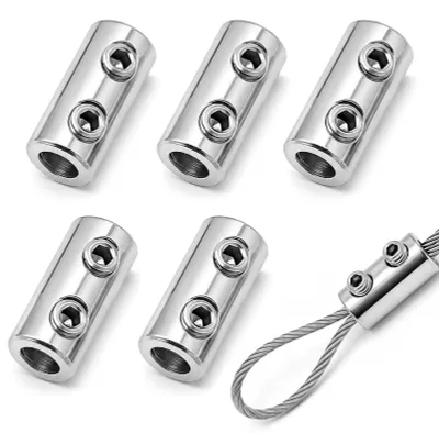 5 Stück Drahtkabelklemmen 2 mm, Doppelloch-Kupfer-Clips