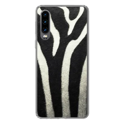 Produktbild von MuchoWow® Handyhülle Schutzhülle Hülle für Huawei P30 Tiermuster - Zebra - Schwarz - Weiß Silikon Softcase Handy Hülle - Kartenbesitzer