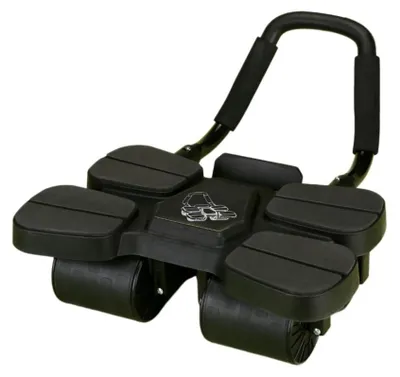 Imagen del producto de INF Rodillo abdominal con soporte para codos de 4 ruedas con rebote asistido por resorte, soporte acolchado para codos y soporte para teléfono