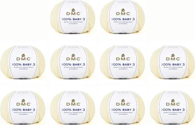 Zdjęcie produktu dla 10 motków włóczki DMC 100% wełna baby-3 - czysta wełna merino (kolor 135)