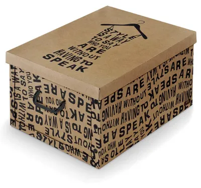 Image de Domopak Boîte de rangement Kraft lettres noires