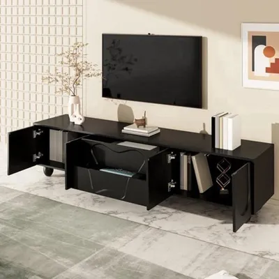 Produktbild von TV-Möbel – 180 cm breit – Holzfüße – Viel Stauraum – Wohnzimmer