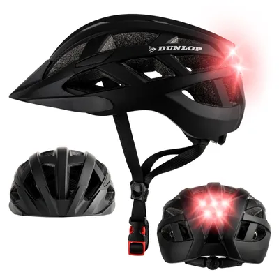 Produktbild von Fahrradhelm mit Licht - Sofort gesehen Werden - Ultraleichter Spezial Damen Herren Kinder Fahrrad Helm mit Visier und Rücklicht für hohe Sicherheit - Urban Helm Schwarz Gr. L