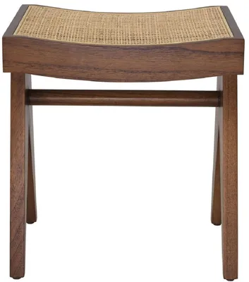 Obrázok produktu pre Casa Padrino luxusná stolička hnedá / prírodné farby 39 x 31,5 x v. 43 cm - Stolička z masívneho dreva s ručne tkaným ratanovým výpletom - Luxusný nábytok