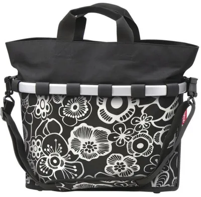 Produktbild von KLICKfix BIKEBASKET OVALM FLEUR SCHWARZ