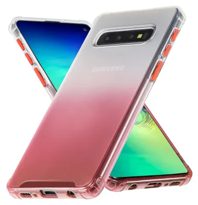 A clear product shot of a phone case with a gradient color.
