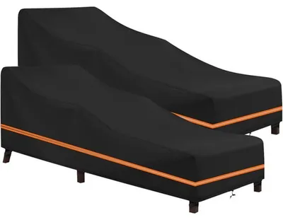 Produktbild von Famanu Schutzhülle für Liegen, wasserdicht, winddicht, UV-Schutz, 600D Oxford-Gewebe - 2 Stück