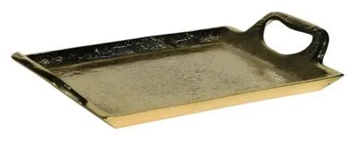 Imagen del producto de Tableta rectangular Mars & More, color champán dorado, 25 cm