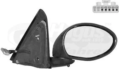 Obrázek produktu pro VAN WEZEL 0147818 Vnější zrcátko boční pravé pro ALFA ROMEO 147 (937) konvexní vyhřívané se základním nátěrem
