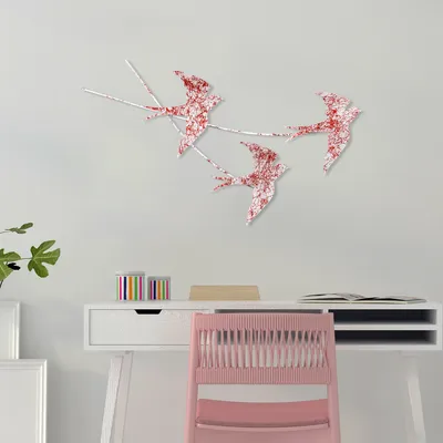 Image de Wallity, Wallow 5, accessoire mural décoratif en métal, 100 % METAL, multicolore, 42 x 70 cm
