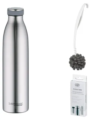 Immagine prodotto di THERMOS TC BOTTLE 0,75 l Trinkflasche stainless steel mat – Vorteilsset mit Reinigungsbürste CLEAN FIX 30 cm | HAN 4067205075 | EAN 5010576949165