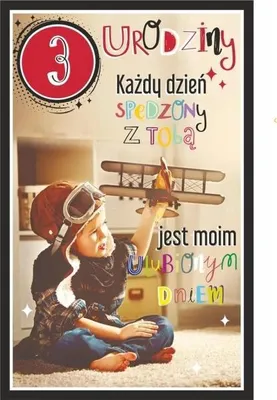 Zdjęcie produktu dla Kartka okolicznościowa Urodziny 3 chłopiec - AbCard