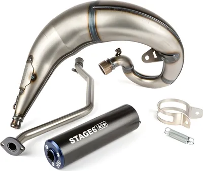 Obrázek produktu pro Stage6 Streetrace Cnc Modrý Černý Výfuk S Vysokým Uchycením Pro Rieju Mrt.