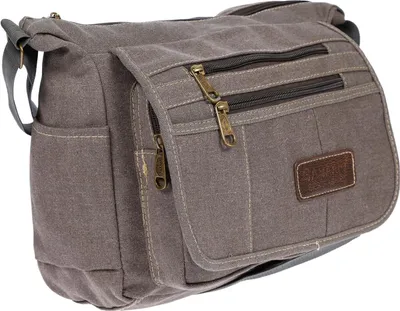 Produktbild von Damen Tasche Canvas Umhängetasche Schultertasche Crossover Bag Damenhandtasche Grau